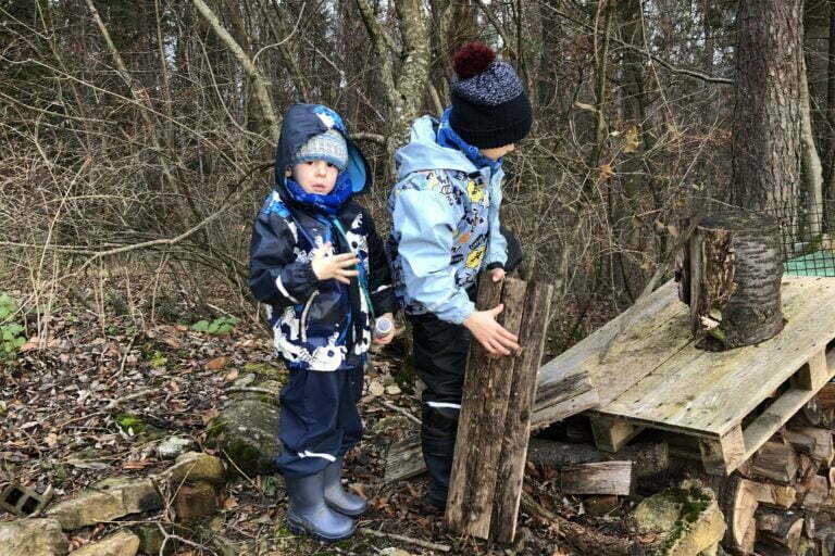 Waldbaden mit den Enkelkindern
