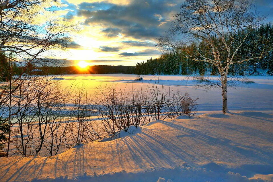Winter sonnenuntergang
