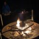 Gerstensuppe auf dem Feuer