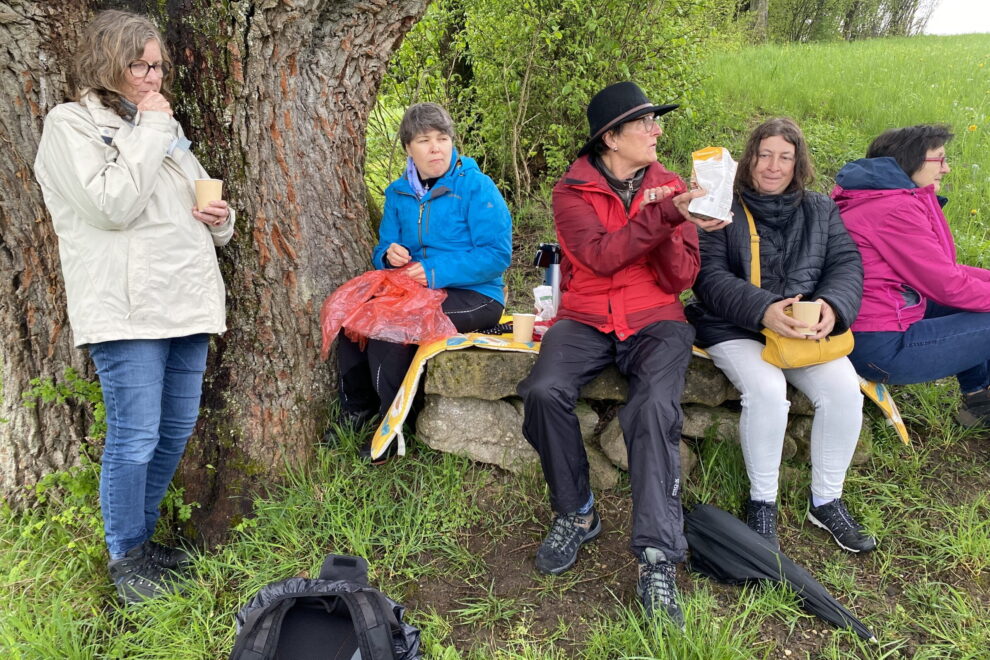 Gruppenfotos bei der Eiche