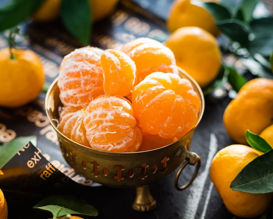 Mandarine zur Achtsamkeitsübung
