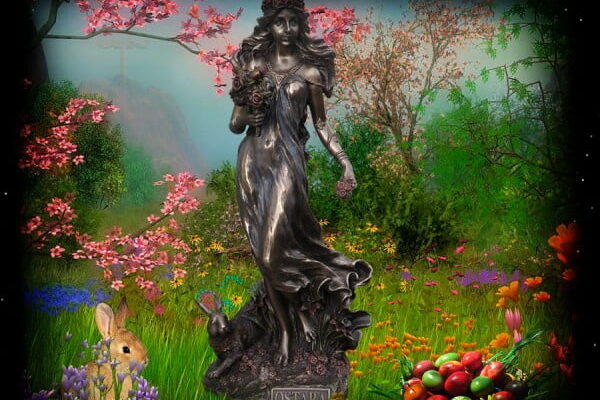 Frühlingsgöttin Ostara Figur