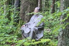 Waldbaden bei starkem Regen