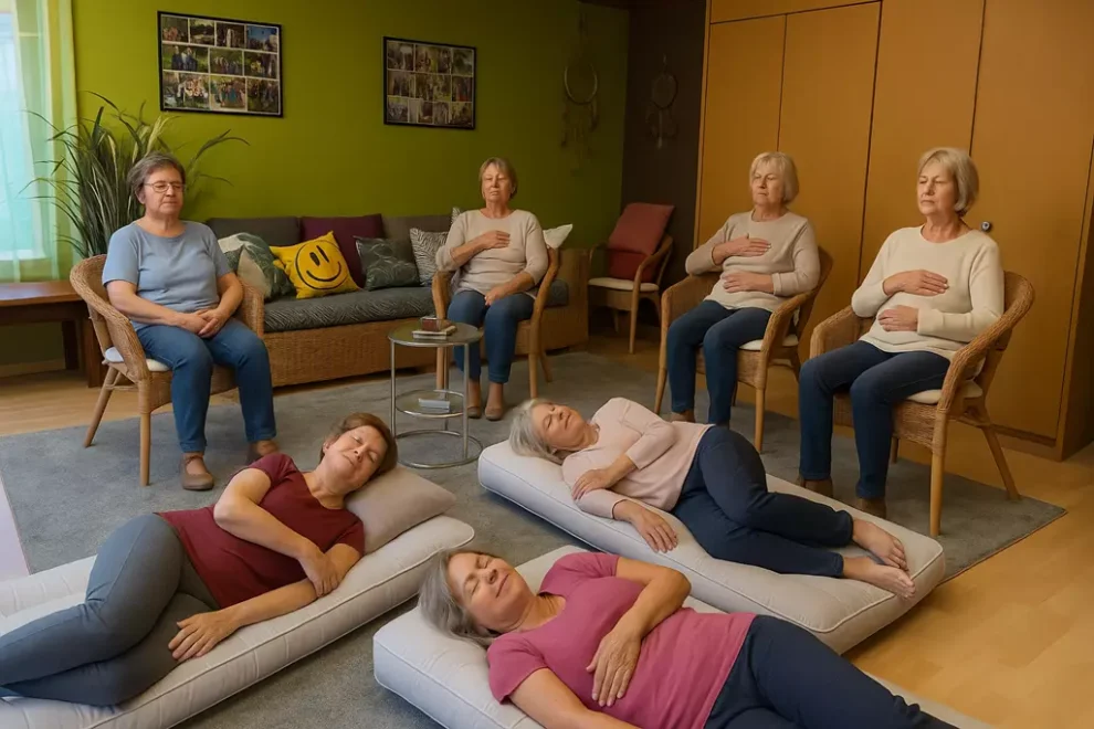 Gemisch sitzend und liegend